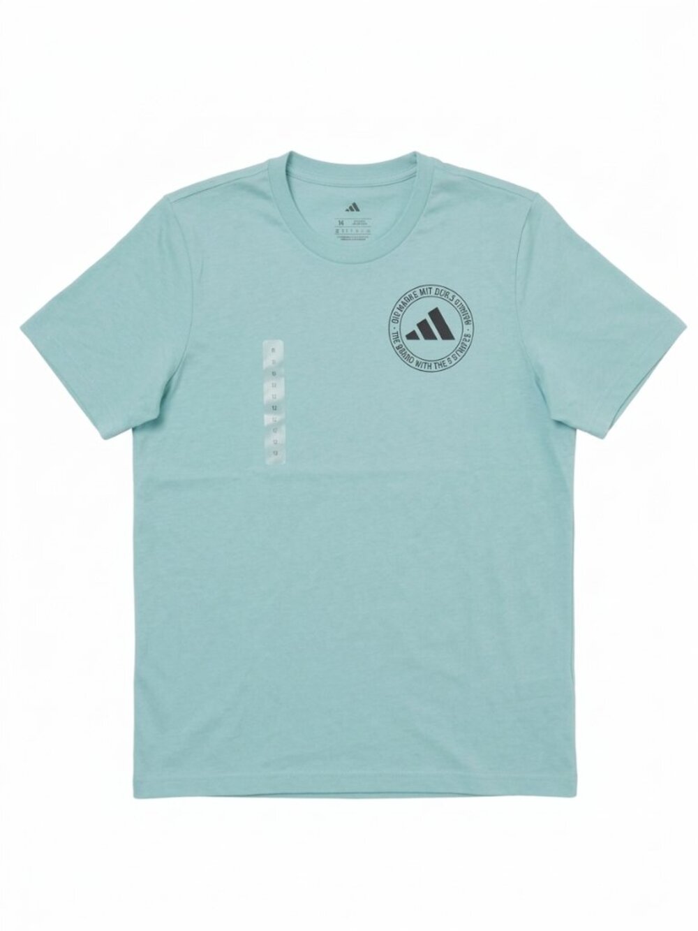 adidas Collegiate Tee Mens Cotton Shirt Mint Green size Medium